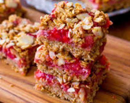 Strawberry oat slice