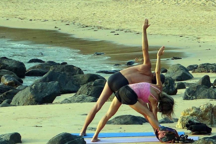 yoga at the beach
